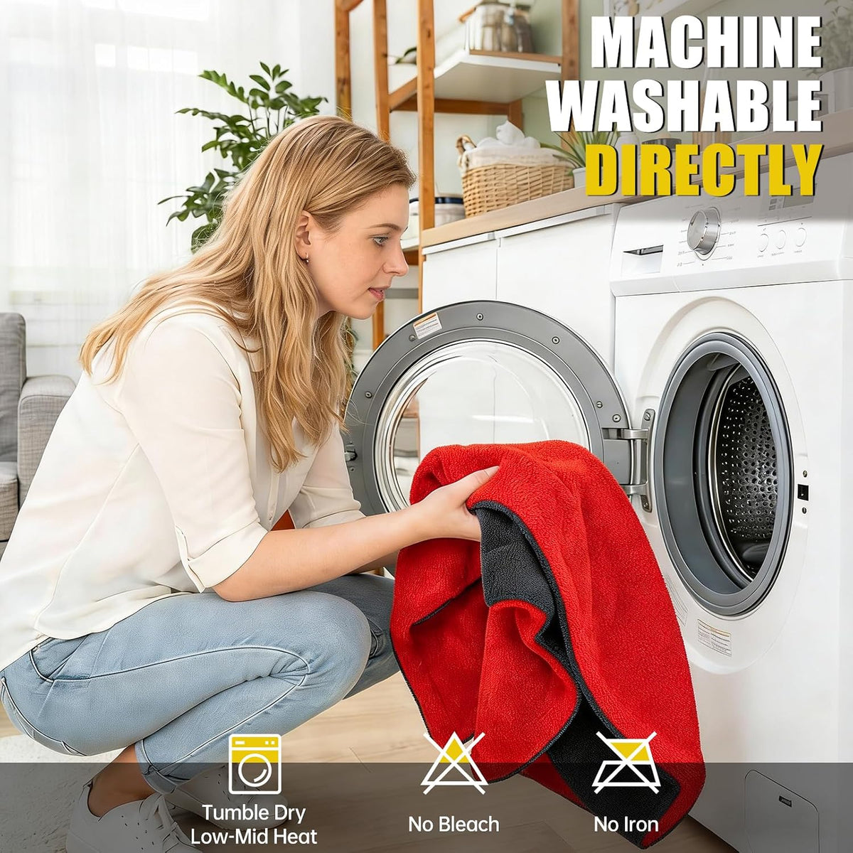 Car Drying Towel 59"X24" 1300 GSM Ultra Absorbent Microfiber 3PC | Twisted-Loop, Extra Large, Lint Free Surface, Scratch & Streak-Free, Soft on Paint, Machine Washable, for Cars Trucks Suvs