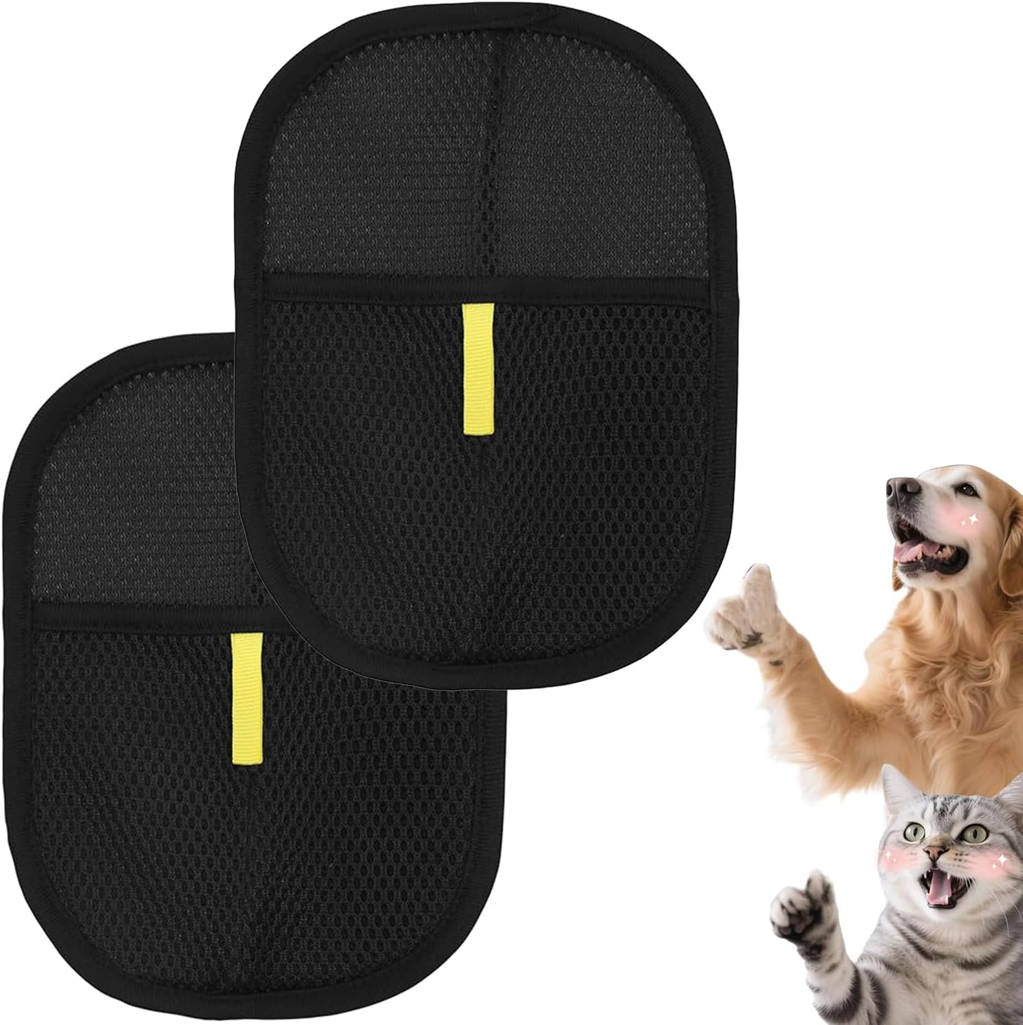 Pet Hair Removal Glove for Cats & Dogs Thickened Strong Pet Hair Remover Glove Reusable Electrostatic Pet Hair Magic Brush Washable De-Shedding Gloves for Couch Clothing Carpet Furniture Seats (1 Pcs)