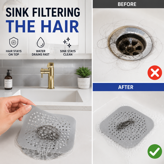 Bathtub Drain Hair Catcher - 4 Pack
